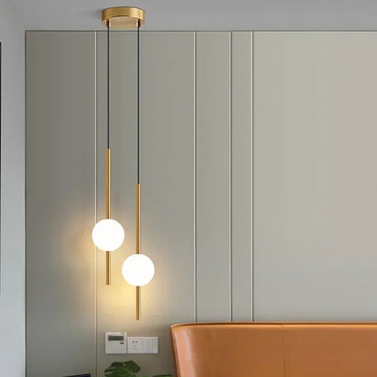 Minimalist Glass Orb Chandeliers